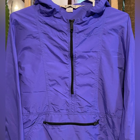 Vintage 90’s L.L. Bean Purple 1/2 Zip Anorak Pullover Windbreaker Jacket Sz L - Picture 2 of 6
